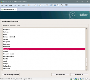 Figura 5: Configuración del teclado
