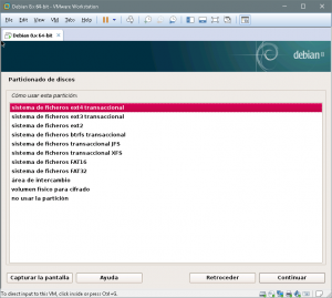 Figura 53: Seleccionamos "ext4 transaccional"