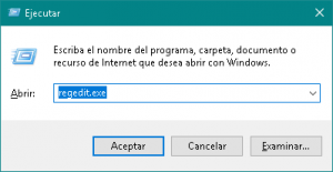 Ejecutar - regedit.exe