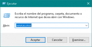 Ejecutar - services.msc
