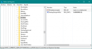 Clave Serialize en el Registro de Windows