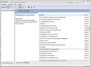 Consola de Administrador de Servicios