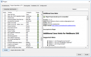 NetBeans: Plugins a instalar