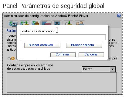 Panel parámetros de seguridad global de Flash Player - imagen 2