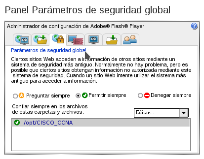 Panel parámetros de seguridad global de Flash Player - imagen 3