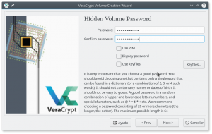 VeraCrypt: Password del Volumen Oculto
