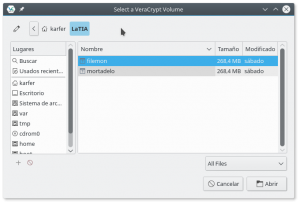 VeraCrypt: Seleccionar Contenedor
