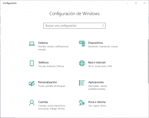 Instalar impresora: Ventana de Configuracion de Windows