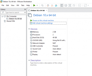 Figura 15: Desde la opción "Edit virtual machine settings" podemos modificar el hardware y otras opciones.