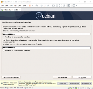 Figura 29: Configurar usuarios y contraseñas: Asignar una contraseña para el nuevo usuario