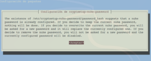 Emergency Self-Destruction of LUKS: Ejecutando cryptsetup-nuke-password por segunda vez y sucesivas.