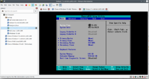 BIOS de una máquina virtual-VMware: Entrar en la BIOS de la máquina virtual - Dentro de la BIOS