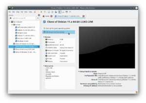 Arrancar con un Live USB-VMware: Editar la configuración de la máquina virtual