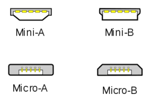 Universal Serial Bus: Conectores USB 2.0 y 3.0 Tipos Micro y  Mini A y B